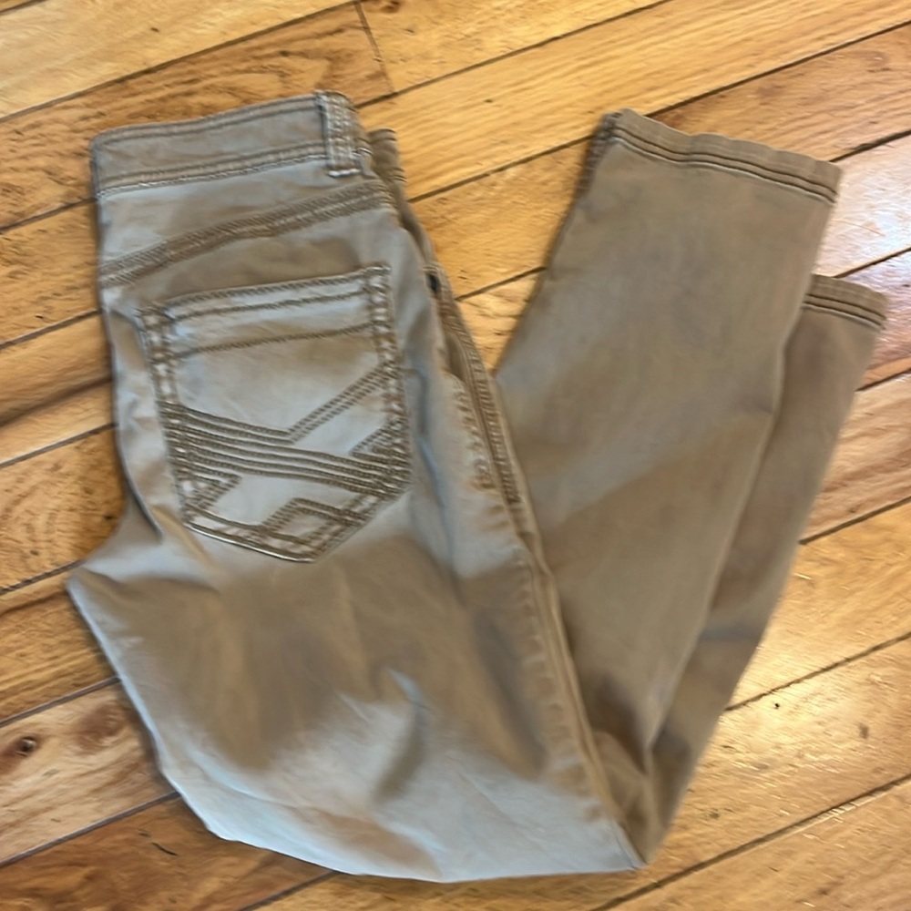 Men’s decree flex twill 29 slim straight tan dress pants